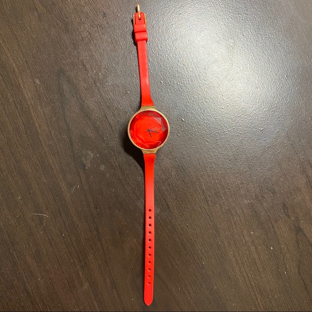 RumbaTime Orchard Gem Red silicon band watch